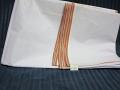 White Cotton Ready Wear Stitched Pandit Dhoti Free Size #6347